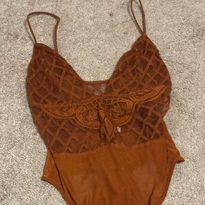 Burnt Orange Tobi Bodysuit